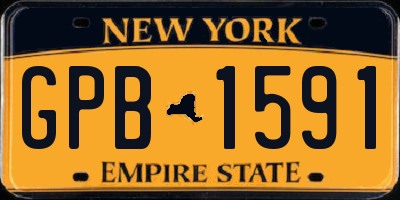 NY license plate GPB1591