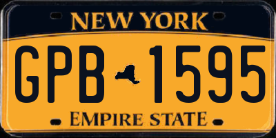 NY license plate GPB1595