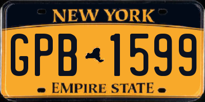 NY license plate GPB1599