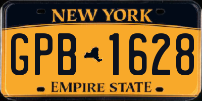 NY license plate GPB1628