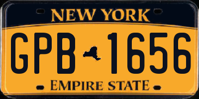 NY license plate GPB1656