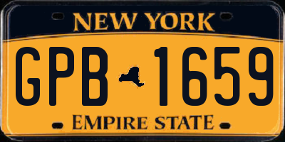 NY license plate GPB1659
