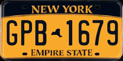 NY license plate GPB1679