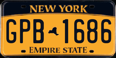 NY license plate GPB1686