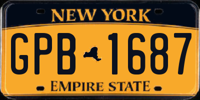 NY license plate GPB1687