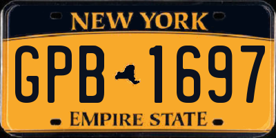 NY license plate GPB1697