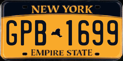 NY license plate GPB1699