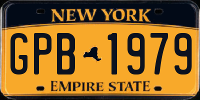 NY license plate GPB1979