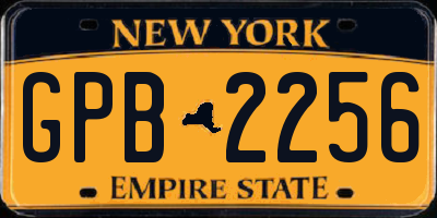 NY license plate GPB2256