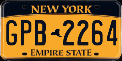NY license plate GPB2264