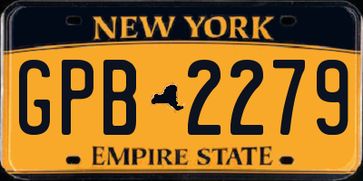 NY license plate GPB2279
