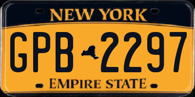 NY license plate GPB2297