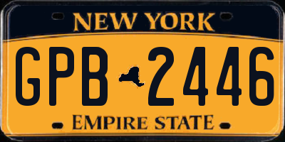 NY license plate GPB2446