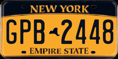 NY license plate GPB2448