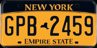 NY license plate GPB2459