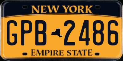 NY license plate GPB2486