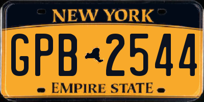 NY license plate GPB2544
