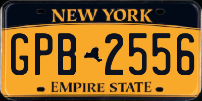 NY license plate GPB2556