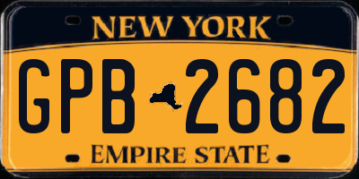 NY license plate GPB2682