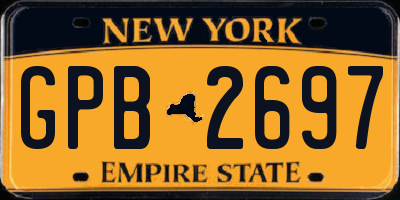 NY license plate GPB2697