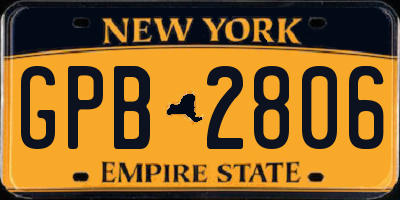 NY license plate GPB2806