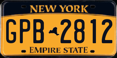 NY license plate GPB2812