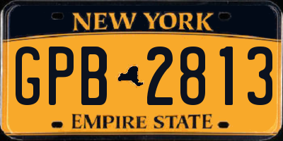 NY license plate GPB2813