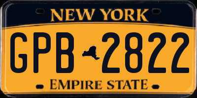 NY license plate GPB2822