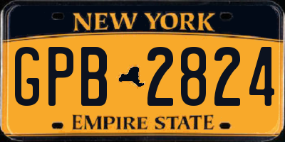 NY license plate GPB2824