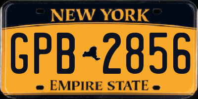 NY license plate GPB2856
