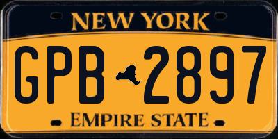 NY license plate GPB2897