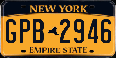 NY license plate GPB2946