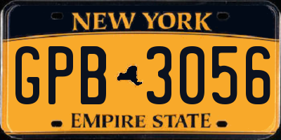 NY license plate GPB3056