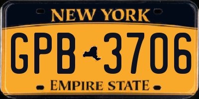 NY license plate GPB3706