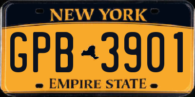 NY license plate GPB3901