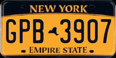 NY license plate GPB3907