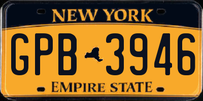 NY license plate GPB3946