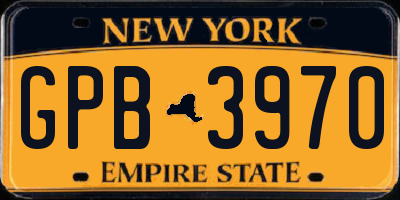 NY license plate GPB3970