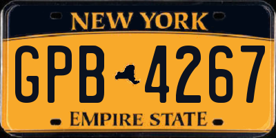 NY license plate GPB4267