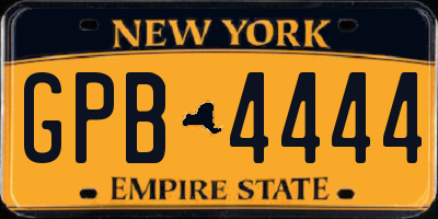 NY license plate GPB4444