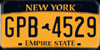 NY license plate GPB4529