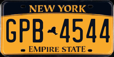 NY license plate GPB4544