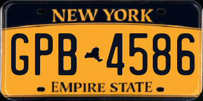 NY license plate GPB4586