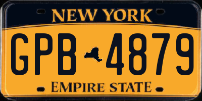 NY license plate GPB4879