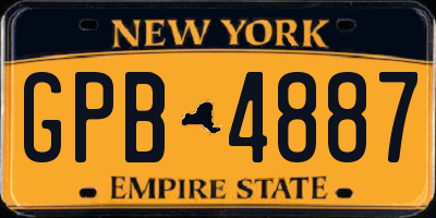 NY license plate GPB4887