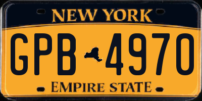 NY license plate GPB4970