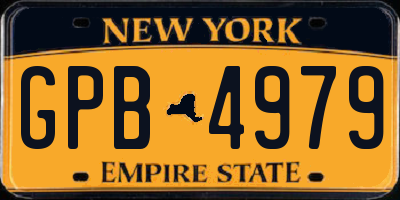 NY license plate GPB4979