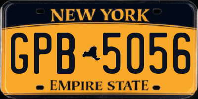 NY license plate GPB5056
