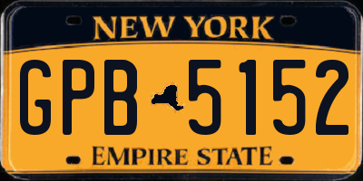 NY license plate GPB5152