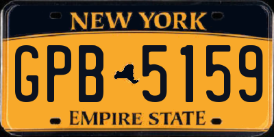 NY license plate GPB5159